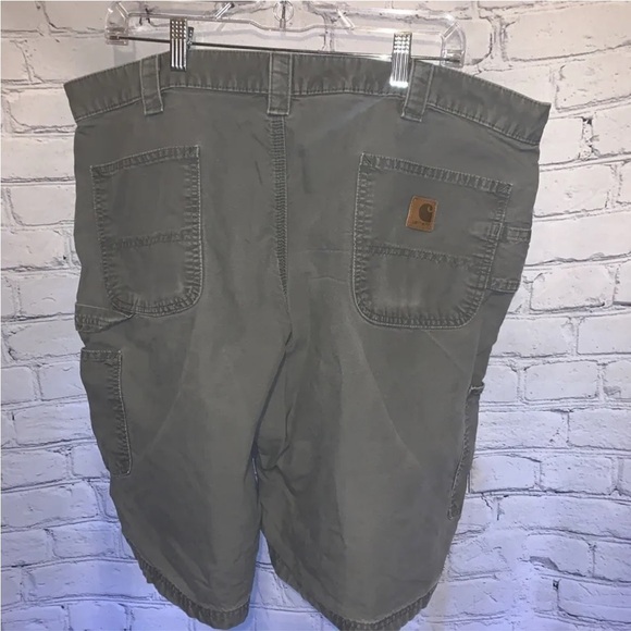 Carhartt Cargo Shorts Men’s Size 42 Gray Canvas Work Utility - Picture 2 of 3
